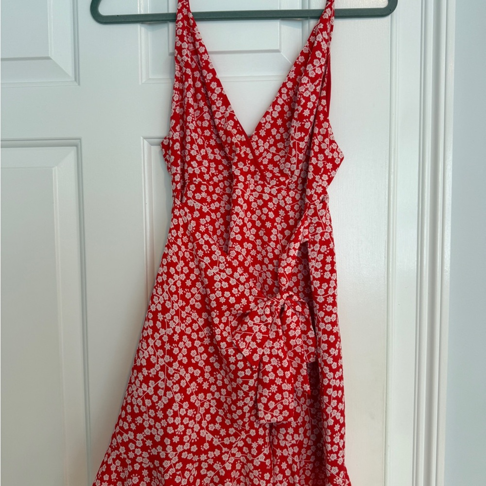 Showpo Red Ruffled Mini Sundress